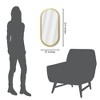 Americanflat 12x24 Gold Oval Mirror - Framed Oval Bathroom Mirror, Living Room, Bedroom - Oval Vanity Mirror with Vertical Mount - 4 of 4