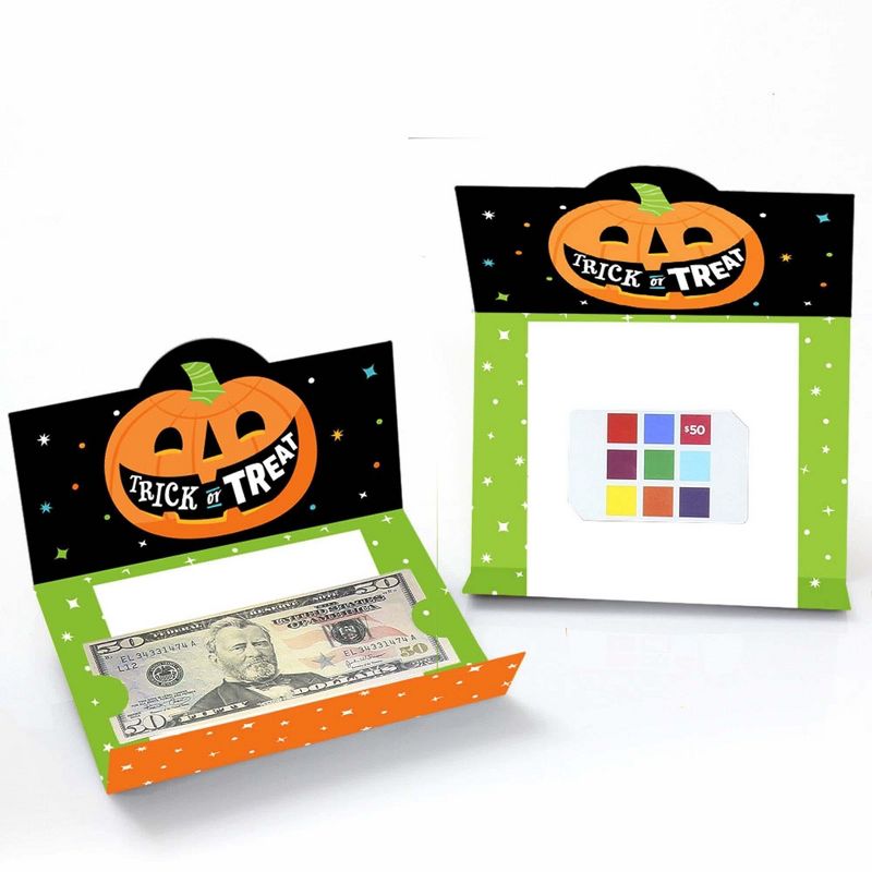 Big Dot of Happiness Jack-O'-Lantern Halloween - Kids Halloween Party Money and Gift Card Holders - Set of 8, 2 of 5