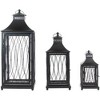 Northlight Set of 3 Black Lattice Style Candle Lanterns 22.75" - 3 of 4