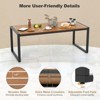 Tangkula Set of 9 Patio Dining Set Rattan Outdoor Furniture Set w/ Acacia Wood Table 1.9" Umbrella Hole - 2 of 4