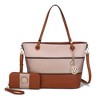 MKF Collection Vallie Color-Block Women’s Tote Bag with Wallet by Mia K - 2 of 4