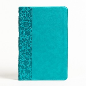 NASB Large Print Personal Size Reference Bible, Teal Leathertouch - by  Holman Bible Publishers (Leather Bound) - 1 of 1