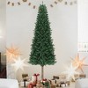 Prelit  Artificial Christmas Tree with Warm White Lights & Metal Stand Slim Pencil for Home Party Office Mall Holiday Decoration - 3 of 4