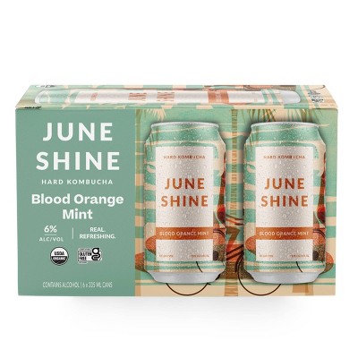 JuneShine Blood Orange Mint Hard Kombucha 6pk /12 fl oz