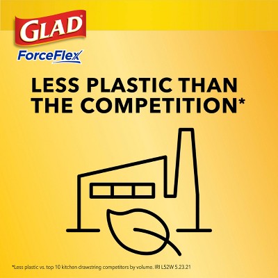 Glad ForceFlex Drawstring Fragrance Free Trash Bags - 13gal/100ct