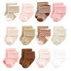 Hudson Baby Cotton Rich Baby Terry Socks 24-Pack, Pink Tan Stripe - 2 of 3