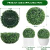 COZONY 15/19" Artificial Topiary Balls Set of 2, Faux Boxwood Decorative Spheres for Porch Patio Garden Wedding Decor - 2 of 4
