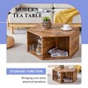 CAVINAS Living Room Side Tables with Perforated Design, Hexagonal Tea Table with Storage, Modern Wood Coffee Table for Living Room, Bedroom - 4 of 4