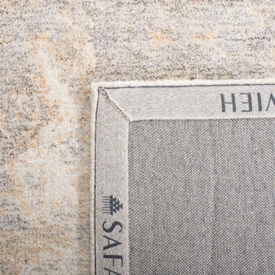 Ivory and Gold 6' x 6' Square Hand-Tufted Wool Rug