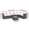 vidaXL Garden Sofa Set Brown, Cream White - 3 of 4