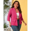 Women's Plus Size Blazer  Shawl Collar Elegant Notch Lapel Business Casual Tunic Office Suit Jacket with Pockets - 3 of 4