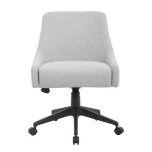 Boyle Desk Chair Gray: Boss Office Products, Molded Back, Pneumatic Lift, Nylon Base - 1 of 4