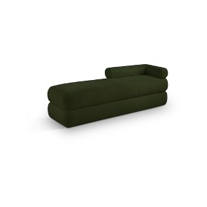 Meridian Furniture,Kennedy Faux Shearling Teddy Fabric Bench - 1 of 4