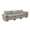 120.5'' Chenille Fabric Sofa with Plush Comfort, Modern Style, and Durable Plywood Frame - 2 of 4