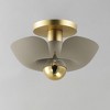 Maxim Lighting Poppy 1 - Light Flush Mount in  Silver Gold/Satin Brass - 3 of 4