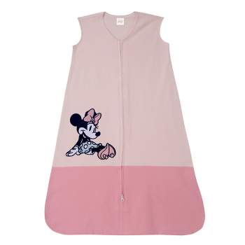 Lambs & Ivy Disney Baby Minnie Mouse Pink Appliqued Cotton Wearable Blanket