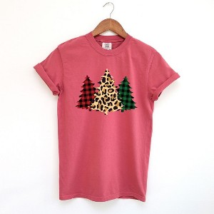 Simply Sage Market Women's Christmas Trees Short Sleeve Garment Dyed Tee - 1 of 4