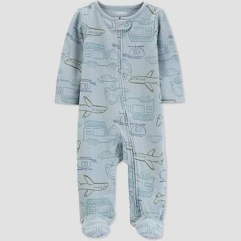 Carter's Just One You®️ Baby Boys' Transportation Footed Pajama - Blue 