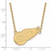 Black Bow Jewelry 14k Yellow Gold Detroit Red Wings NHL Necklace 18 Inch - 2 of 4