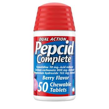 Pepcid AC Complete Dual Action Chewable Tablets - Berry Flavor - 50ct