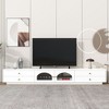 Sapphtopaz TV Stand for TVs Media Console with Drawers Storage Cabinet with Glass Doors and Shelf, TV Stands for Living Room - 3 of 4