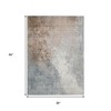 HomeRoots 3' X 5' Rust And Gray Abstract Washable Indoor Outdoor Area Rug - 3 of 4
