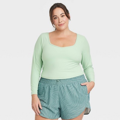 Women's Everyday Soft Long Sleeve Top - All In Motion™ Fern Green 2x :  Target