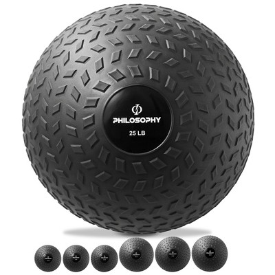 Philosophy Gym Slam Ball - Weighted Fitness Medicine Ball With Easy ...