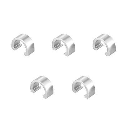 Unique Bargains Bike MTB Brake Cable Derailleur Line Case C Shape Buckle Clasps Silver Tone 5 Pcs
