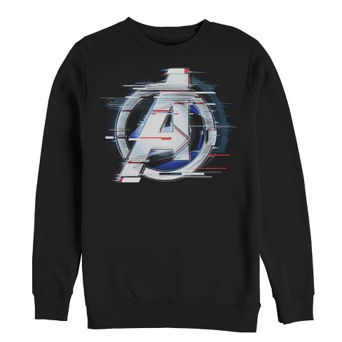 Men's Marvel Avengers: Endgame Logo Glitch Sweatshirt - Black - Large ...