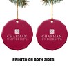Chapman University Primary Logo Porcelain Scalloped Holiday Christmas Tree Ornament  2.8" (7.1 cm) - 2 of 4