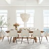 Panipeachy Dining Room Chairs Set of 8, Modern Upholstered Fabric Side Chair with Walnut Finish Metal Legs - 2 of 4