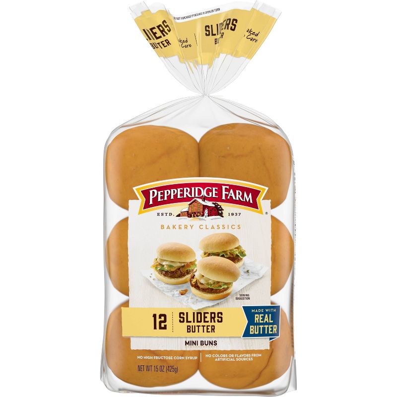 Pepperidge Farm Bakery Classics Butter Slider Buns - 15oz/12ct, 1 of 8