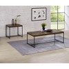 MDF and Steel 3-Piece Coffee and End Table Set with Tubular Legs for Modern Living Room or Lounge Spaces - 3 of 4