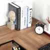 Vynxaria L-Shaped Home Offie Computer Desk with Storage Shelves, 2 Dawers and Industrial Steel Frame, Black/Brown - 4 of 4