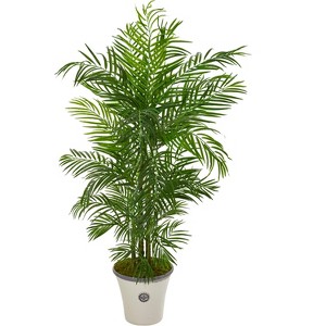 Nearly Natural 6’ Areca Palm Artificial Tree in Planter(Indoor/Outdoor) - 1 of 2