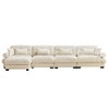 Oversized 166" Velvet Modular L-Shaped Sectional Sofa with Bolstered Armrests and Ottoman, 5-Piece Free combination Sofa - 4 of 4