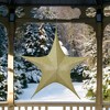 Northlight Tinsel Foldable Glitter Christmas Star Outdoor Decoration - 51" - Gold - 2 of 4