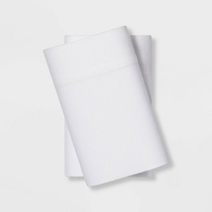King Tencel Jersey Blend Pillowcase Set White - Project 62 + Nate Berkus , True White