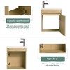18 Inch(1.5ft) Bathroom Vanity, Bathroom Cabinet With Sink, 45 °Beveled Handle & Soft Closing Door, Bottom Space, Wall Mounted Bathroom Vanity Cabinet - 4 of 4