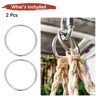 Unique Bargains 316 Stainless Steel Multi-Purpose Welded Heavy Duty O Rings for Crafts Silver - 4 of 4