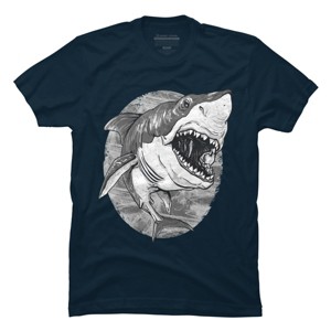 Men's Design By Humans Great White Shark BW By MudgeStudios T-Shirt - 1 of 4