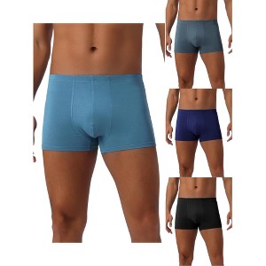 INSPIRE CHIC Men's 4 Pack Underwear Soft Solid Color Boxer Briefs - 1 of 4