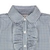 Hope & Henry Girls' Ruffle Front Shirt with Puff Sleeves, Infant - 2 of 3
