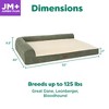 Plush & Grid Cord Orthopedic Deluxe L-Chaise Pet Bed for Dogs and Cats - 2 of 4