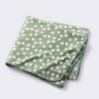 Plush Baby Blanket - Green Floral - Cloud Island™