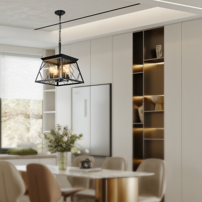 Farmhouse 4-Lights Vintage  Metal Pendant Light, Antique Chandeliers,Ceiling Lights Light Fixtures -The Pop Home