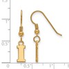 Black Bow Jewelry 14k Yellow Gold Plated Sterling Silver Iowa Hawkeyes NCAA Dangle Earrings - 2 of 3