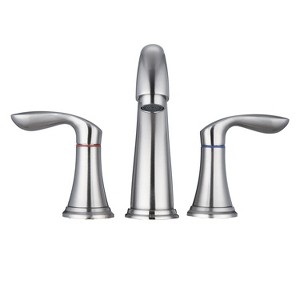 PROOX 8 in. Widespread Double Handle Bathroom Faucet with Drain Assembly - 1 of 4