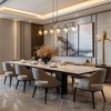 LNC Sduiaor 6-Lights 55.1" Luxury and Glam Linear LED Kitchen Island Lights, Gold with Texture Glass - 4 of 4